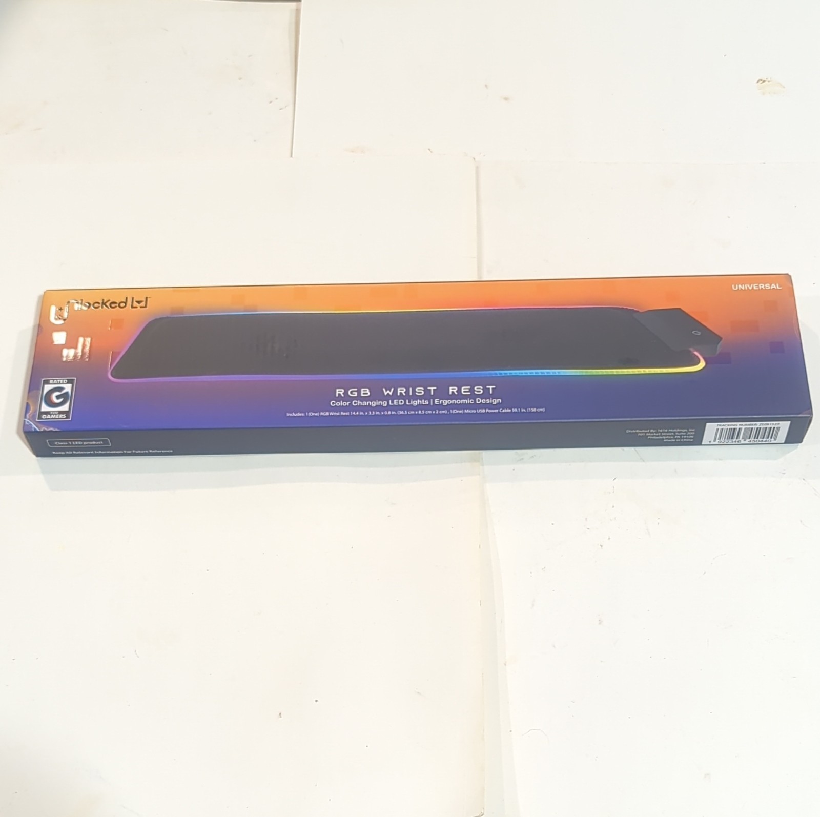 Unlocked LED RGB Wrist Rest for Keyboard Black Ergonomic Color Changing LED USB