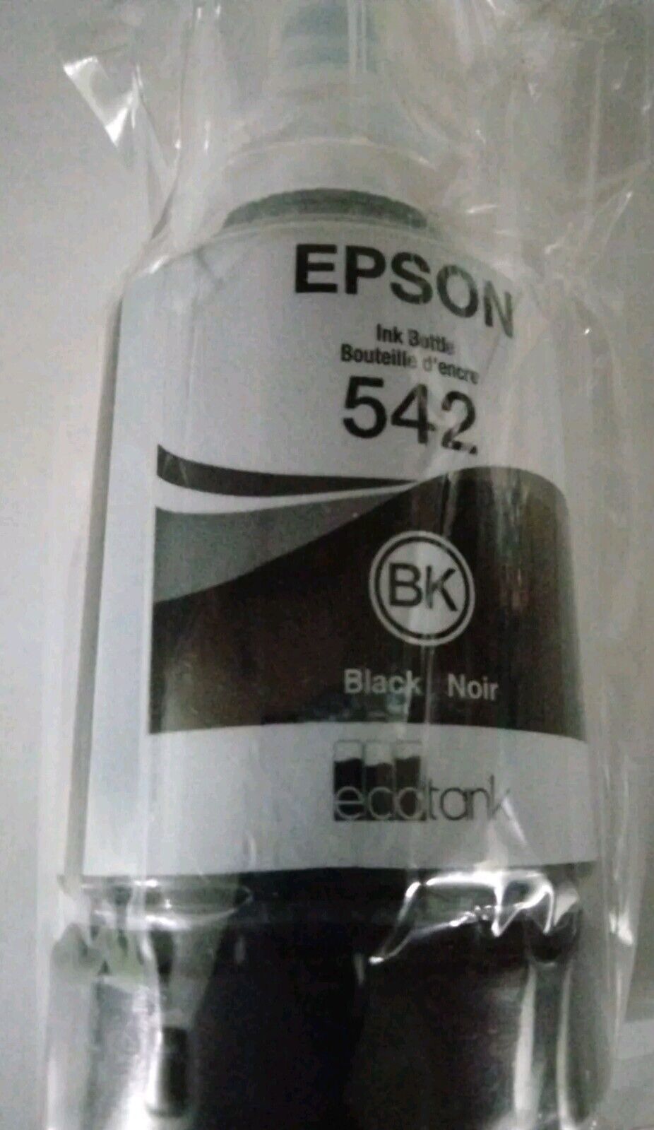 Epson 542 Black High Yield Pigment EcoTank Refill Ink Bottle Genuine Exp. 1/2028