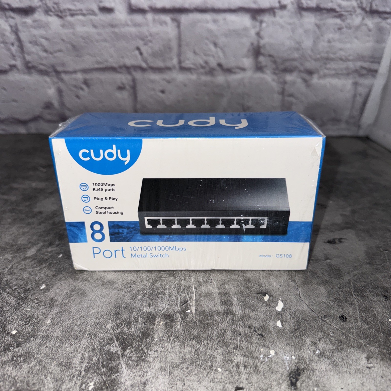 Cudy GS108 8-Port Gigabit Ethernet Unmanaged Switch, Desktop, Fanless, Plug and