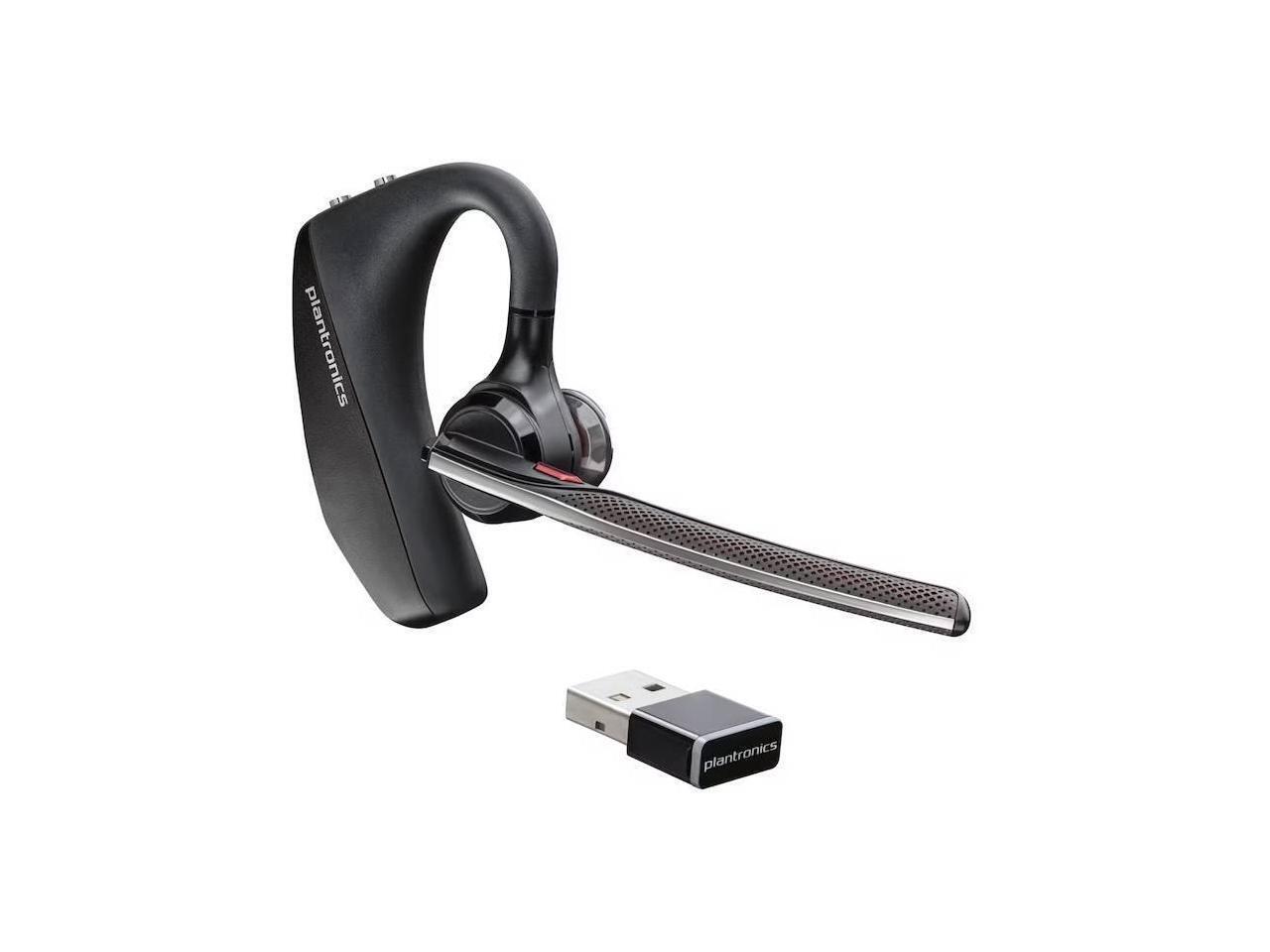 Poly Voyager 5200 Earset, + USB-A to Micro USB Cable, Noise Canceling - Black -