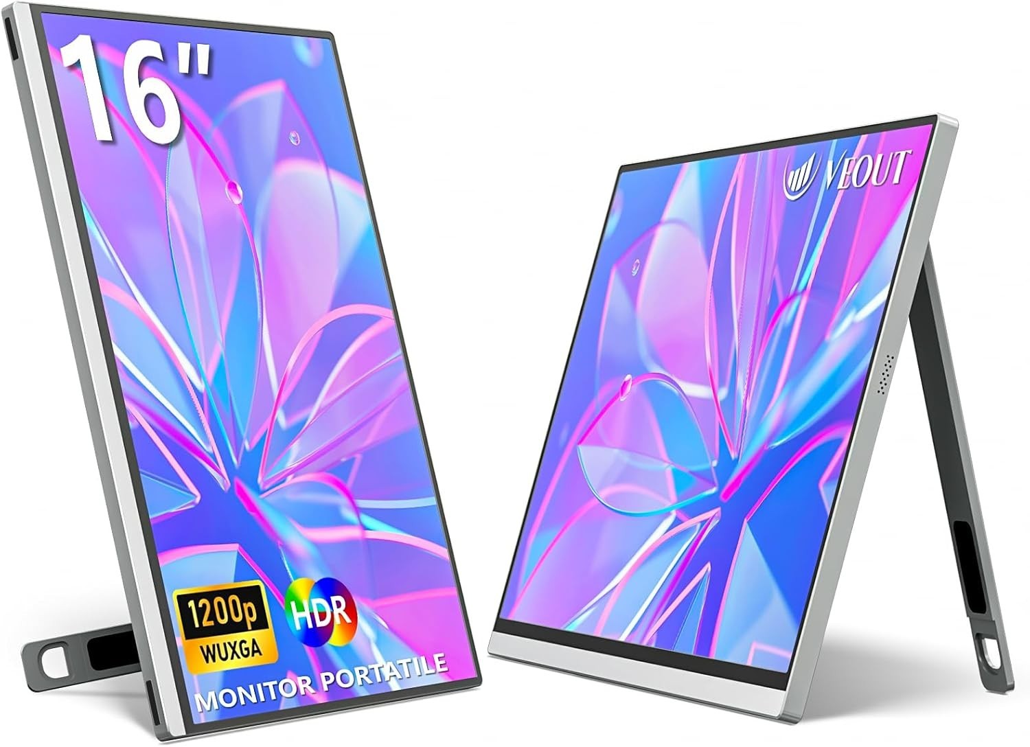 Portable Monitor 16”  1920x1200 IPS USB-C Mini HDMI HDR Slim Travel Display