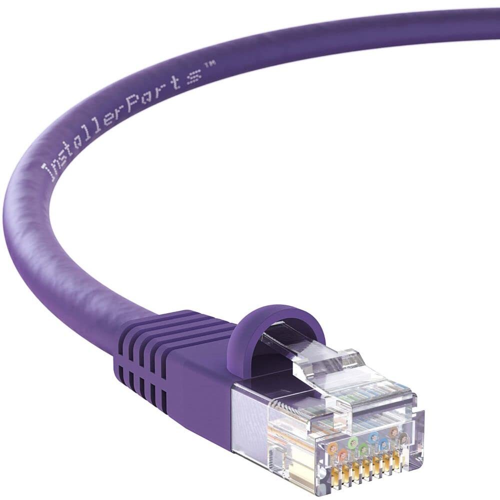 InstallerParts CAT6 Cable UTP Booted - Purple, 40 FT, 1 Pack - Professional