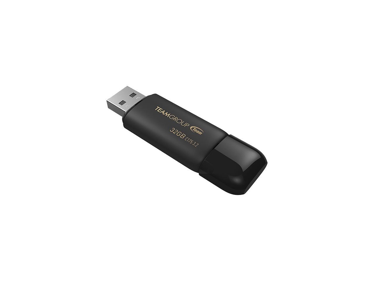 TEAMGROUP C175 32GB USB 3.2 Gen 1 Flash Drive Rounded Streamlined Unibody Design