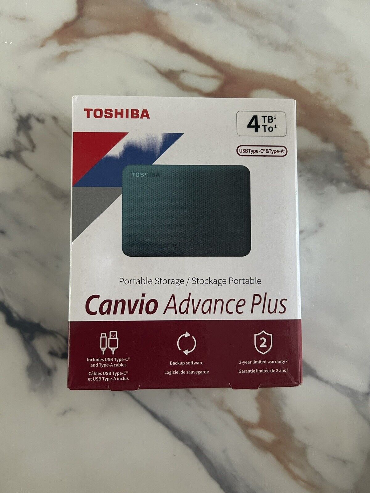 NEW Toshiba Canvio Advance Plus 4TB External Hard Drive USB 3.2 Gen 1 NEW SEALED