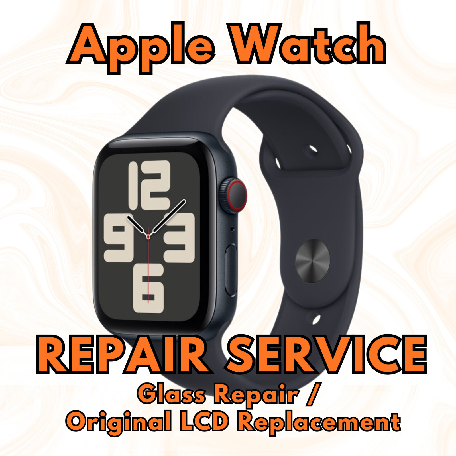 Apple Watch Series 2 3 4 5 6 SE Cracked Glass Digitizer Screen Repair Service