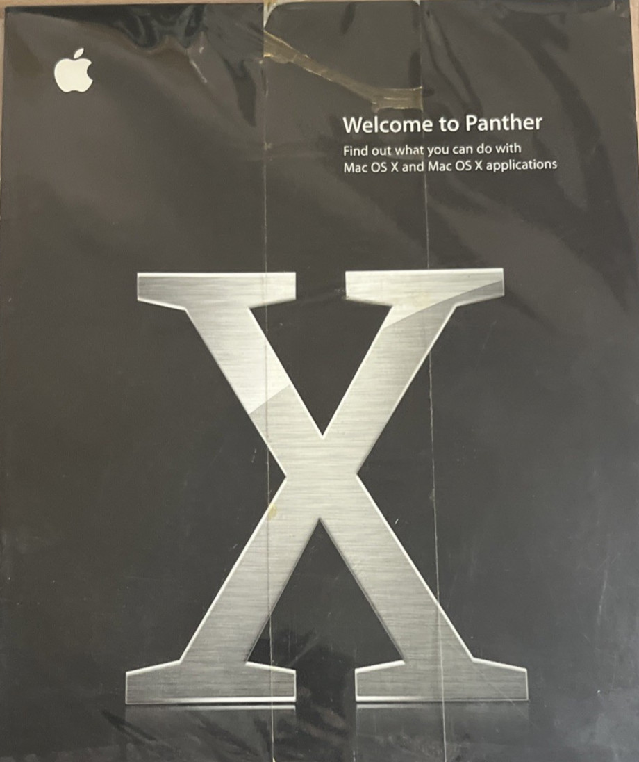 Vintage Apple Welcome to Panther OS X 10.3 Booklet 2003 New Sealed 603-3913-A