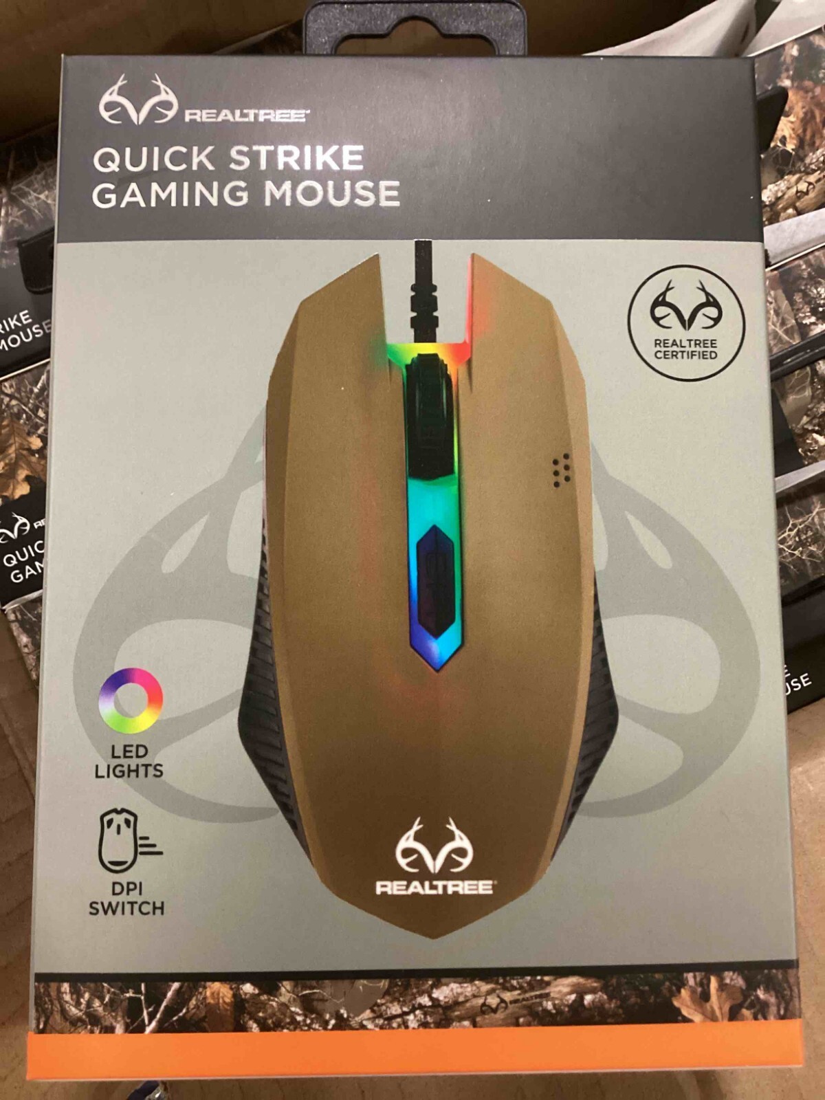 Vivitar-RealTree Quick Strike Gaming Mouse with DPI Switch LED RBG lights-Corded