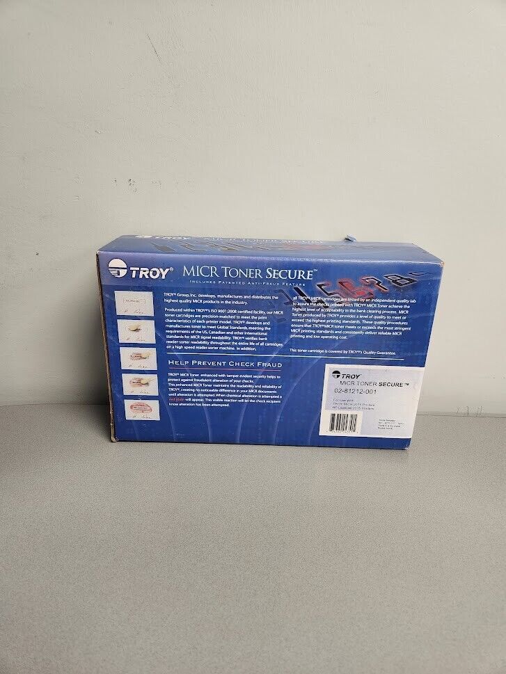 GENUINE TROY MICR TONER SECURE Standard Yield 02-81212-001, Replaces Q7553A.