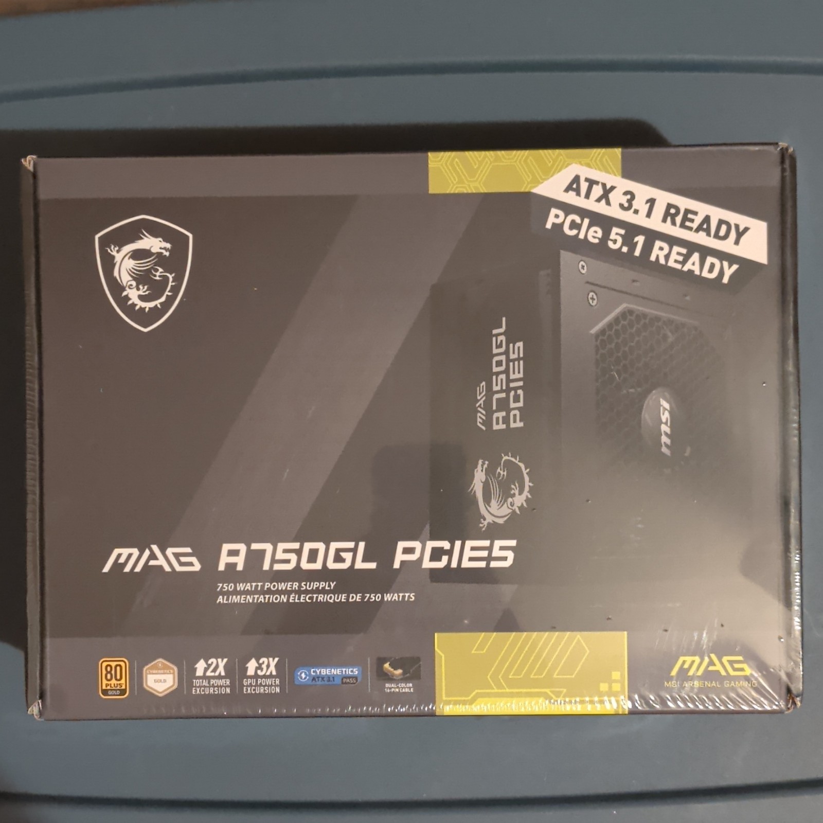 MSI MAG A750GL PCIE5 750W ATX 3.1 Full-Modular 80 Plus Gold PSU