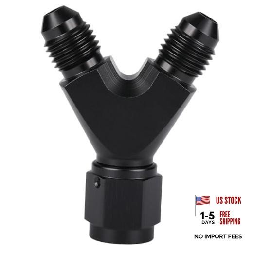 4AN Female to Dual 4AN Male Y Block Fitting Splitter 4AN Female to 2 x 4AN Male