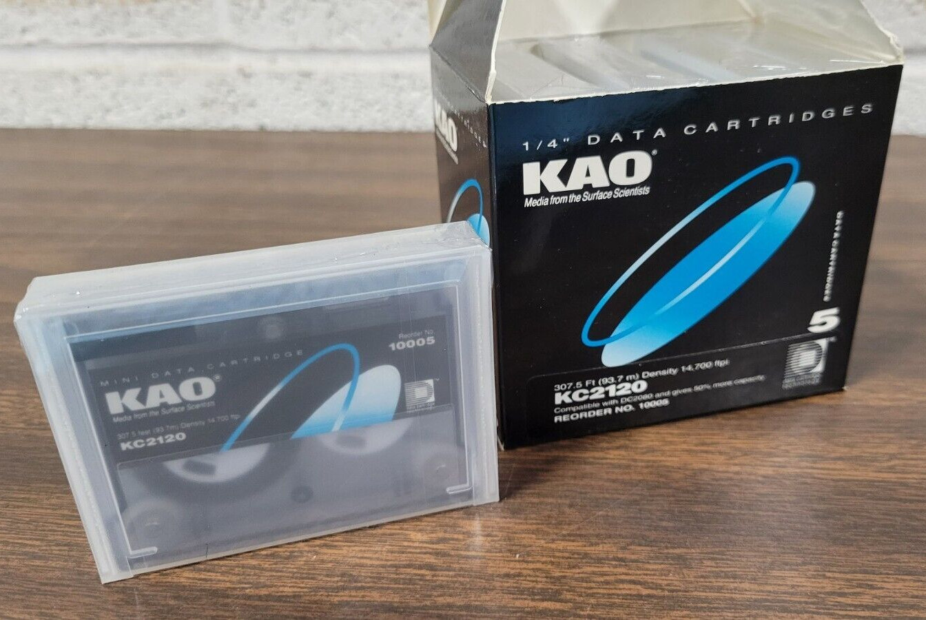 BRAND NEW 5 Pack -  Data Cartridge Storage KAO KC2120 307.5ft 1/4"