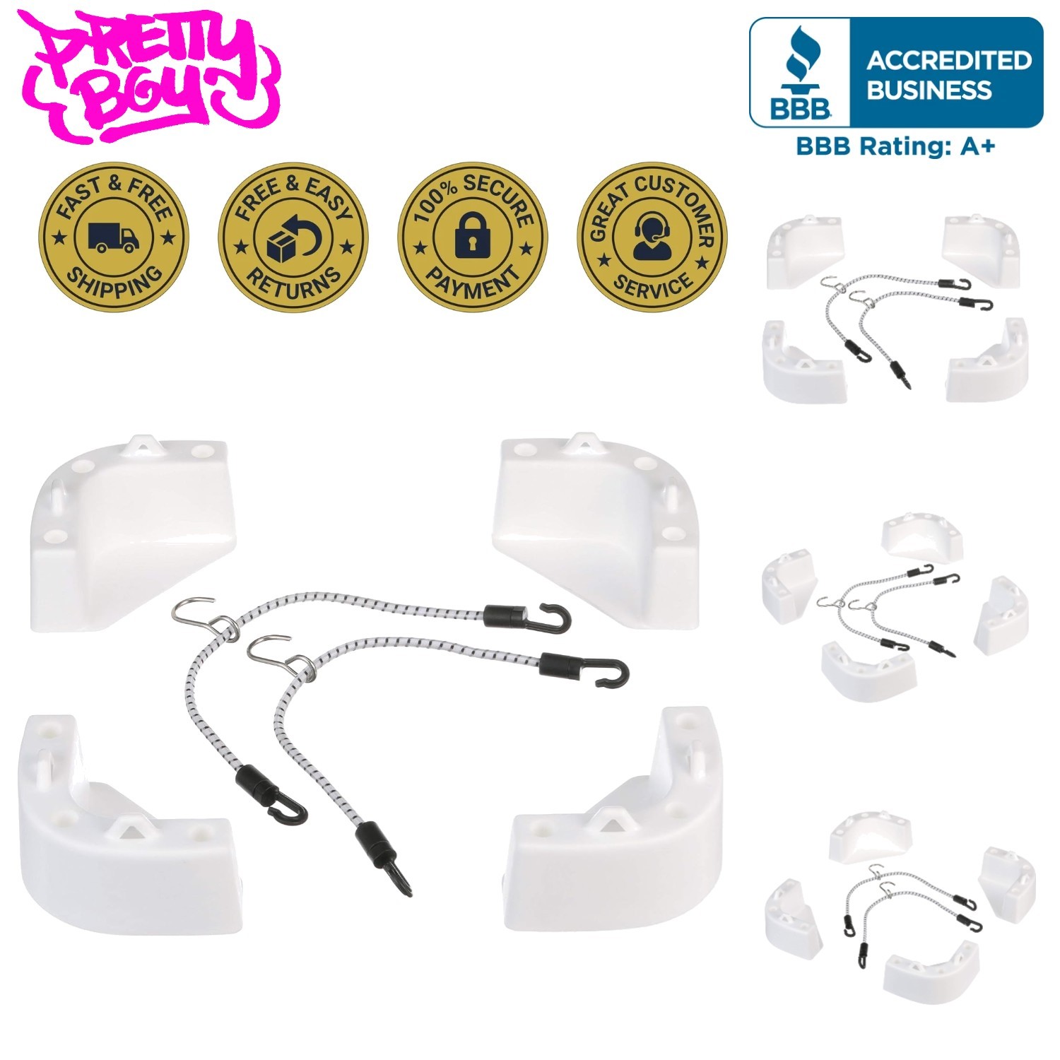 Durable Cooler Mounting Kit with Corner Brackets for Secure Outdoor Adventures