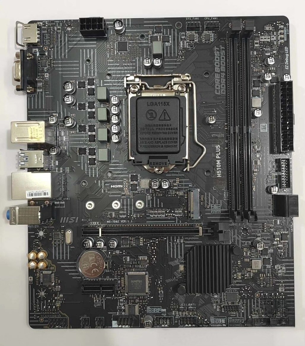 MSI H510M BOMBER Intel H510 LGA1700 DDR4 M-ATX HDMI VGA Desktop Motherboard