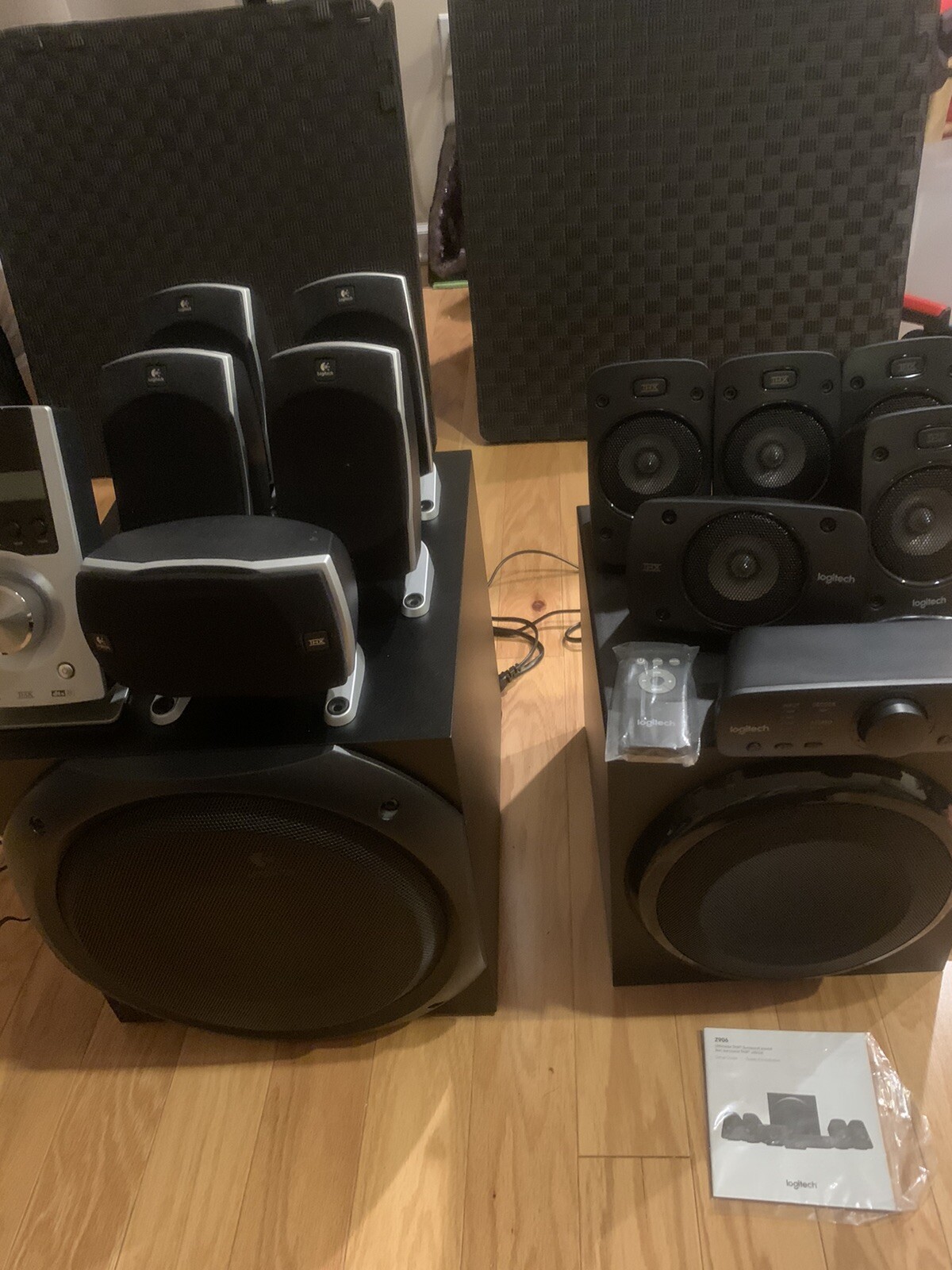 Logitech Z-5500 Powerful Speaker 500W+Logitech Z906 Power Speaker Excellent