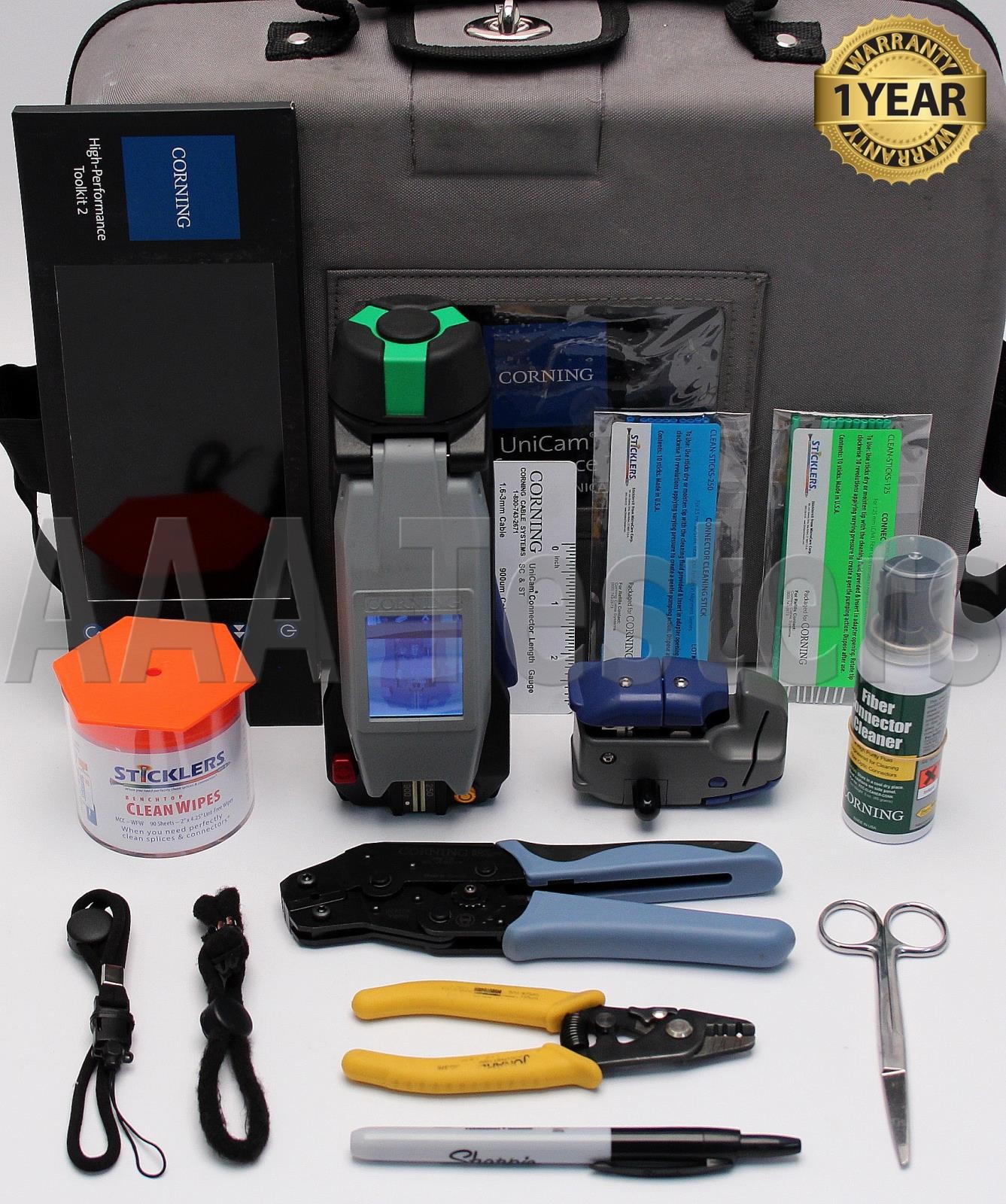 Corning Siecor LANscape TKT-UNICAM-PFC2 SM MM Fiber Optic Tool Kit UNICAM PFC2