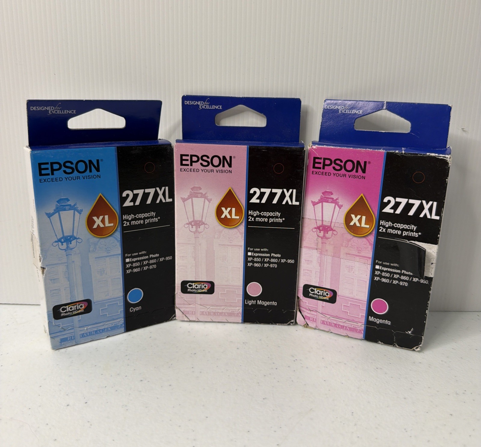 Epson 277XL Printer Ink Cyan Light Magenta & Magenta Exp. 2027 . 02