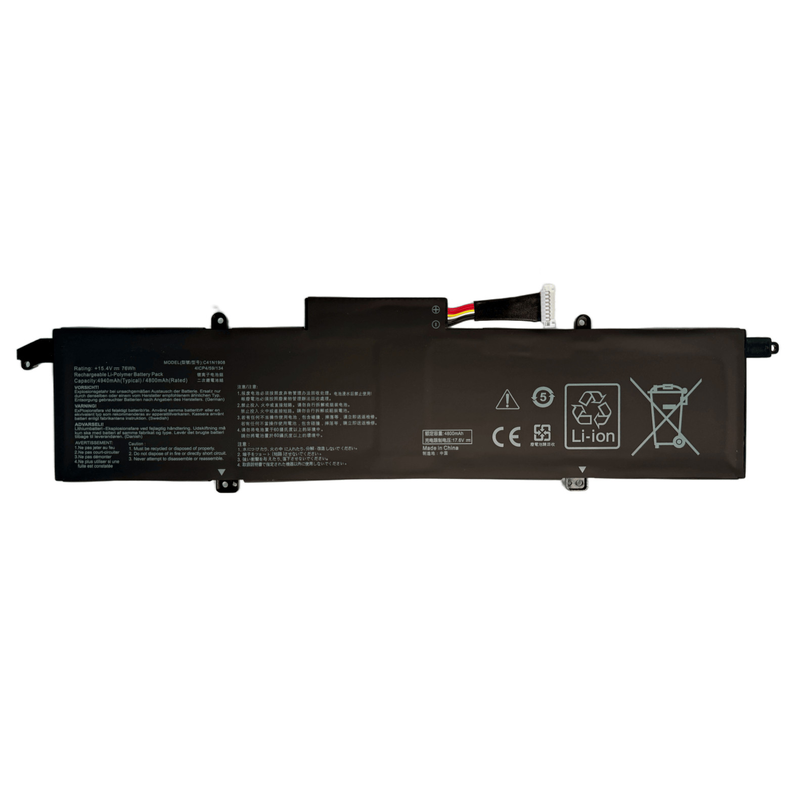 New Genuine 76WH C41N1908 Battery for ASUS ROG Zephyrus G14 ga401 GA401II GA401i