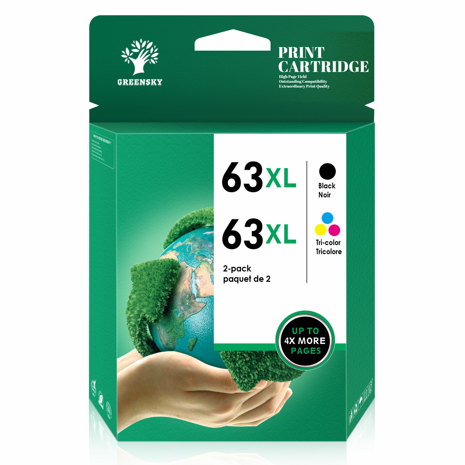 63XL Ink Cartridge Compatible for HP OfficeJet 3830 4650 Envy 4520 4522 LOT