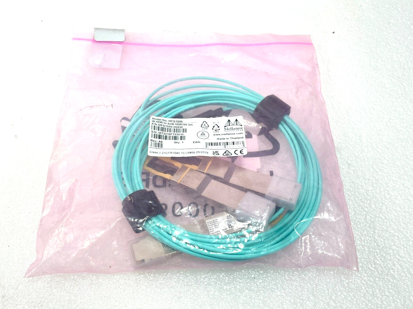 Original Mellanox MFS1S50-H003E IB HDR to 2xIB HDR100 3M  🚚