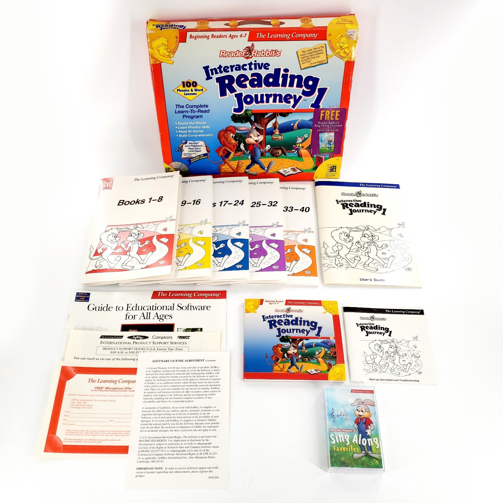 Reader's Rabbit Interactive Reading Journey 1 PC/Mac CD-Rom Software Complete
