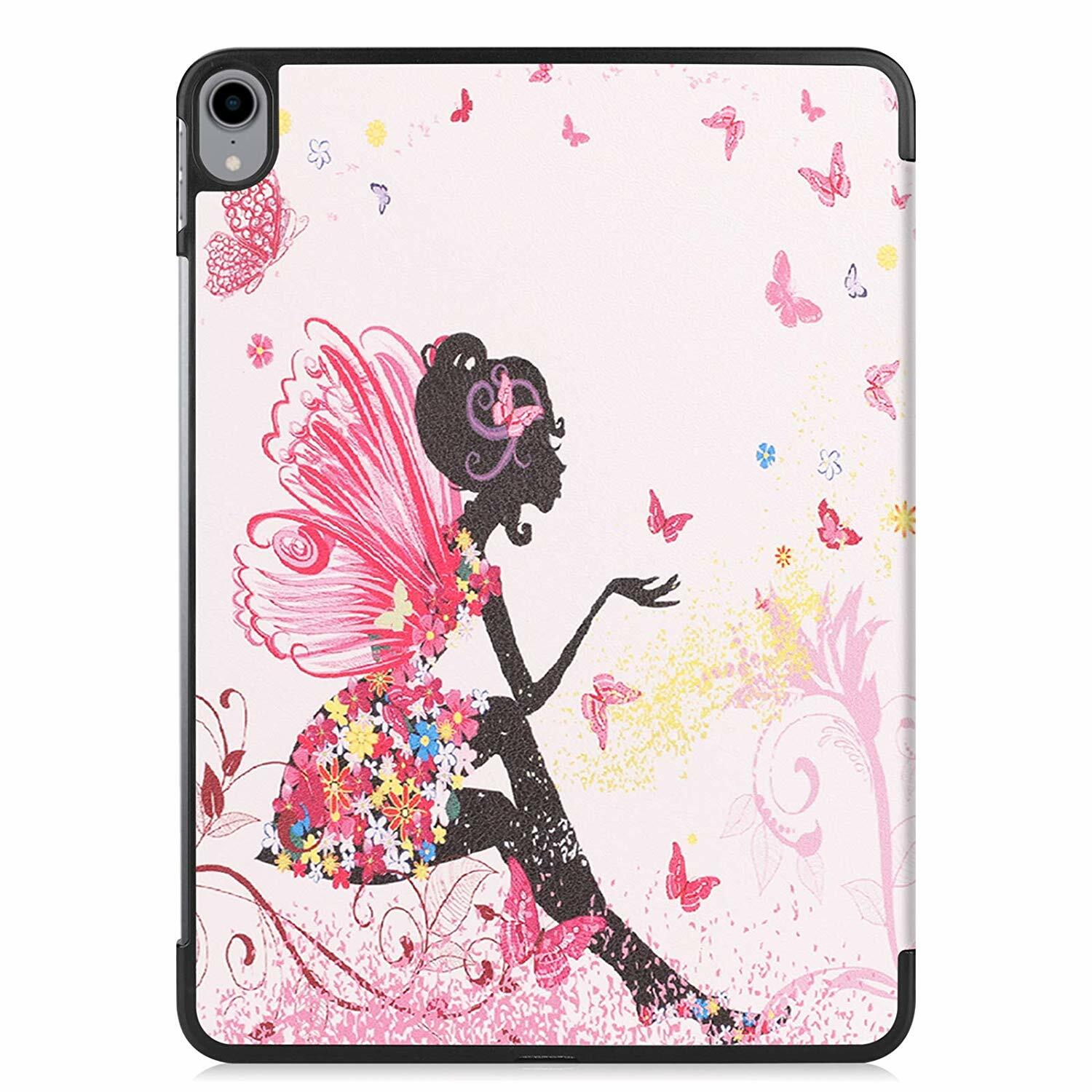 Case fits iPad Pro 11 In Slim Fit Flip Folio Smart Case Stand Magnetic Butterfly