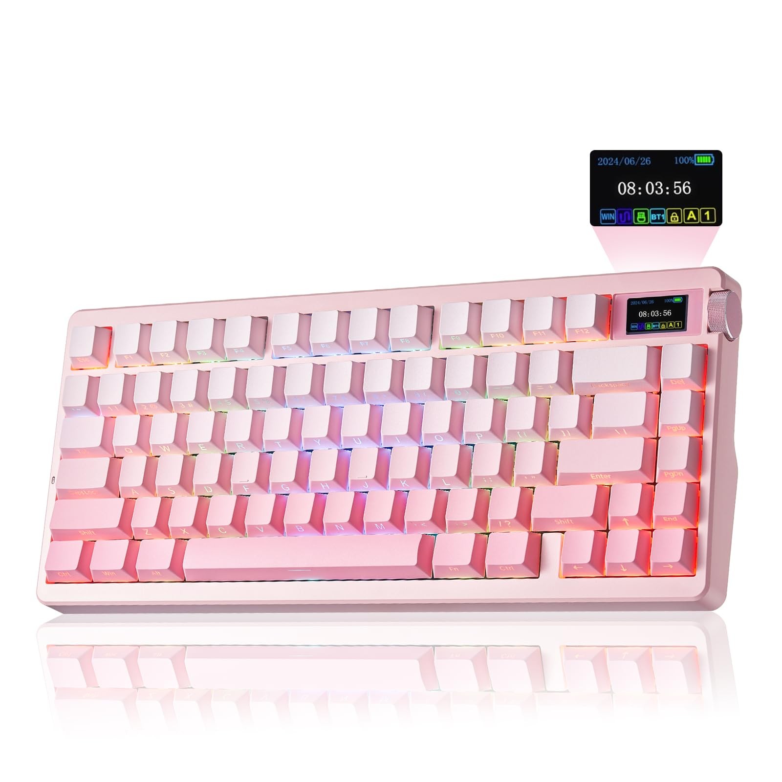 LEOBOG Aula Nova75 Wireless Mechanical Keyboard Pink
