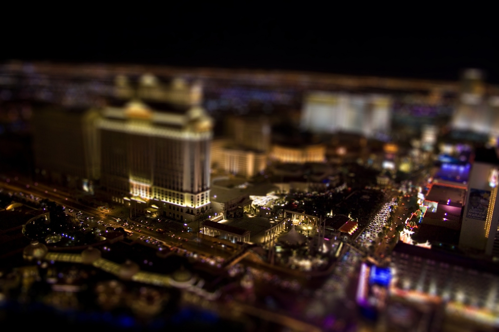 Landscape architecture tilt shift cityscape las vegas Custom Gaming Mat Desk