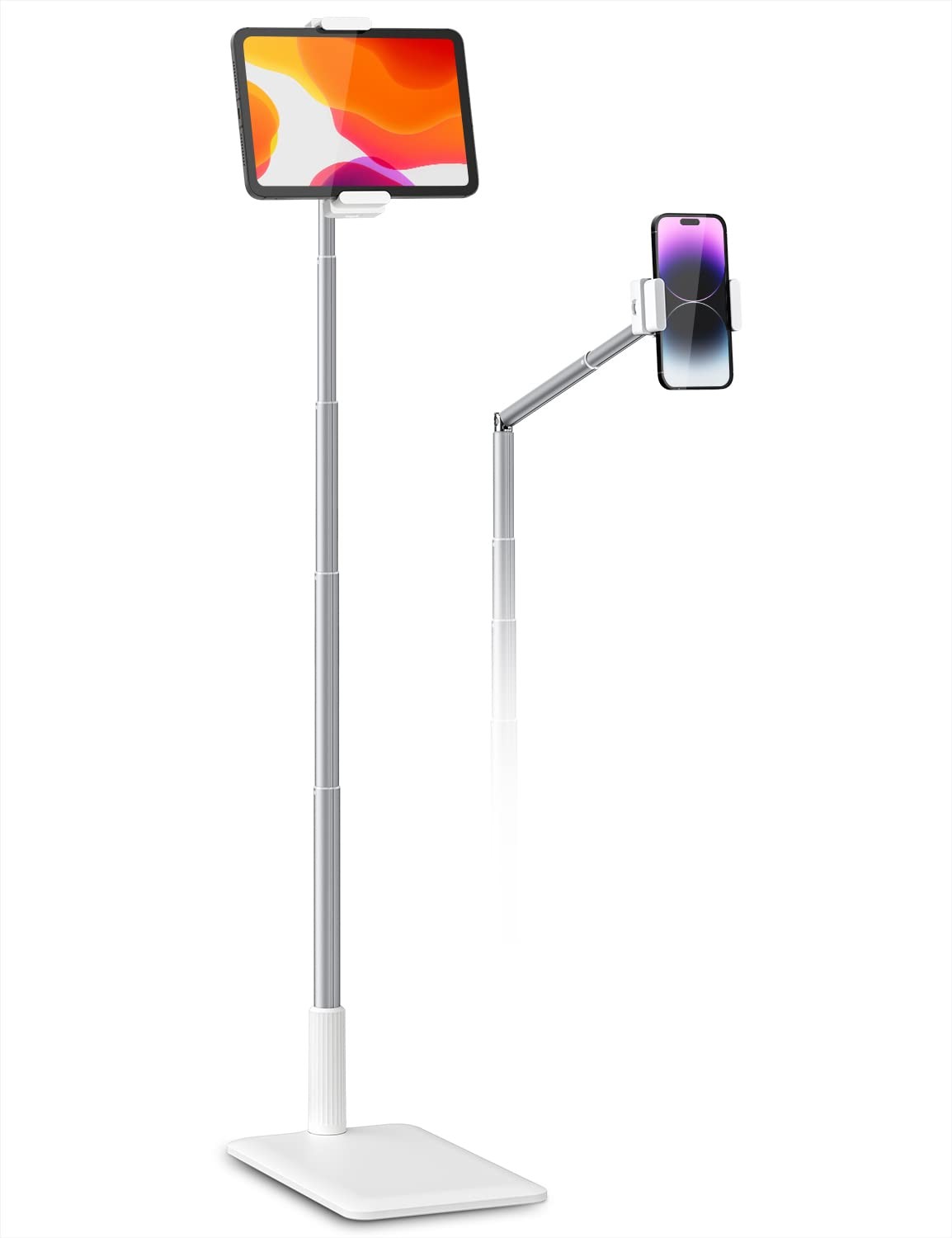 Tablet Floor Stand-Flexible Long Arm Tablet&Phone Holder,360° Angle Adjustabl...