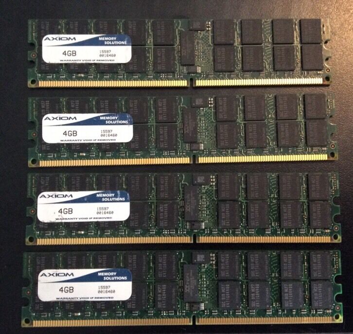 RAM Memory 4G AXIOM MEMORY SOLUTIONS (2) Pair = 16 GB