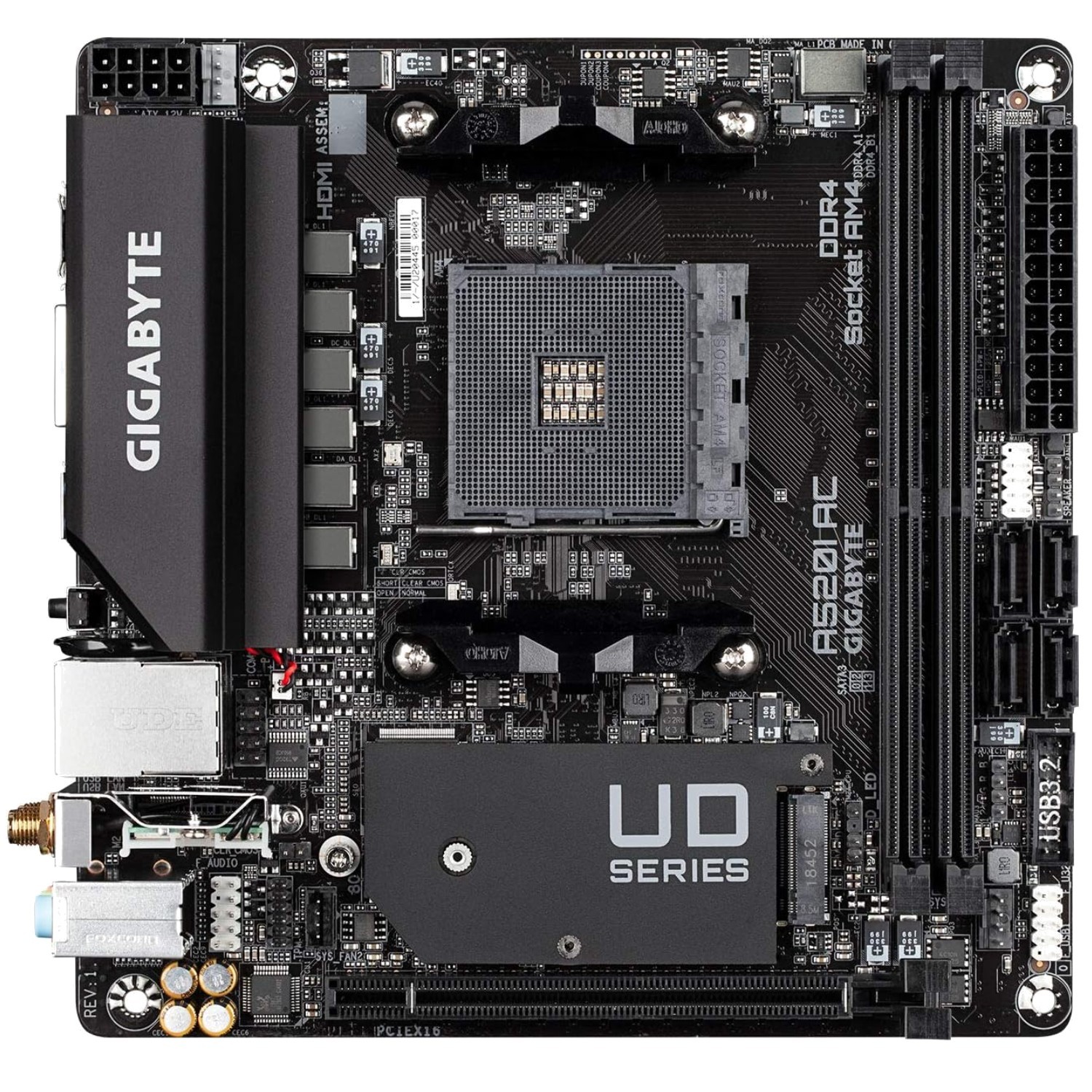 AMD Ryzen AM4 Mini-ITX, Intel WiFi+Bluetooth Motherboard-#``