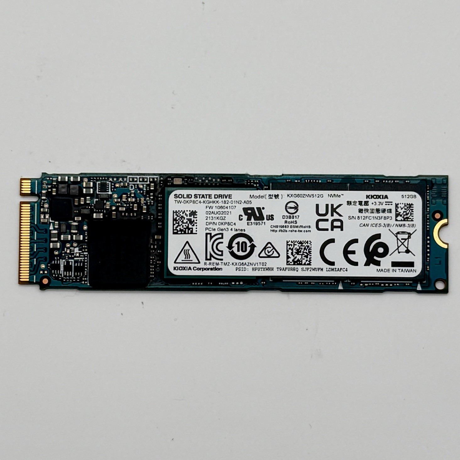 512GB KIOXIA XG6 M.2 2280 PCIe Gen3 x4 NVMe SSD Solid State Drive KXG60ZNV512G