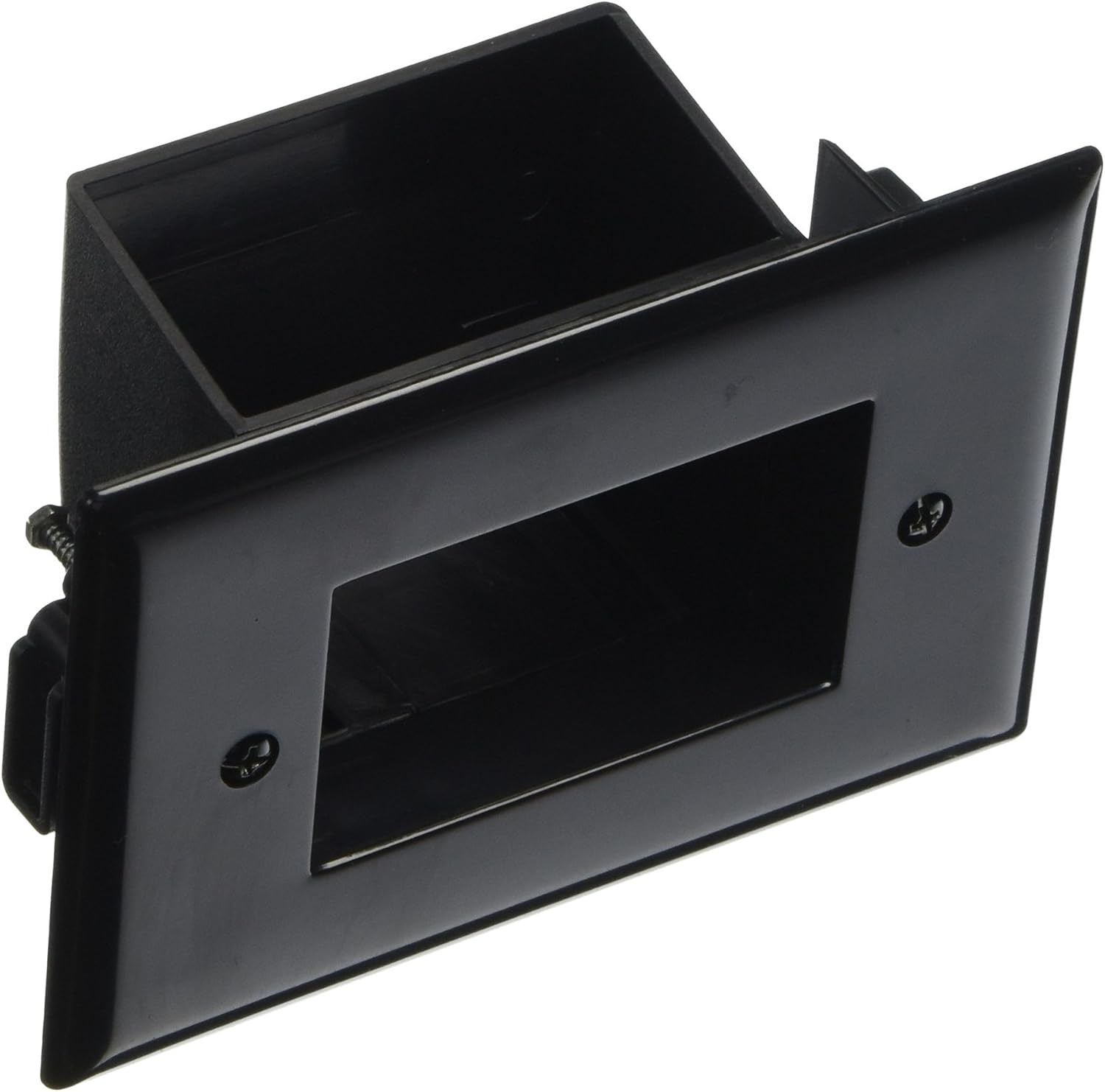 Electronics 45-0008-BK Easy-Mount Recessed Low-Voltage In Wall Plate Cable Pass