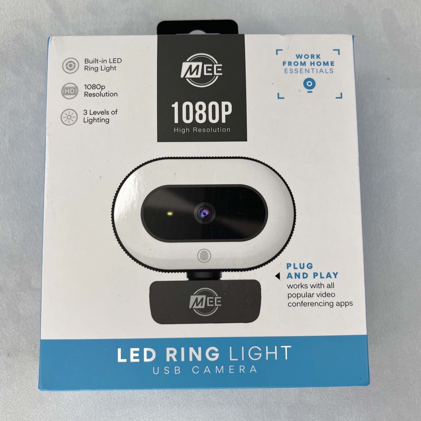 MEE audio CL8A 1080p Live Webcam with LED Ring Light CAM-CL8A