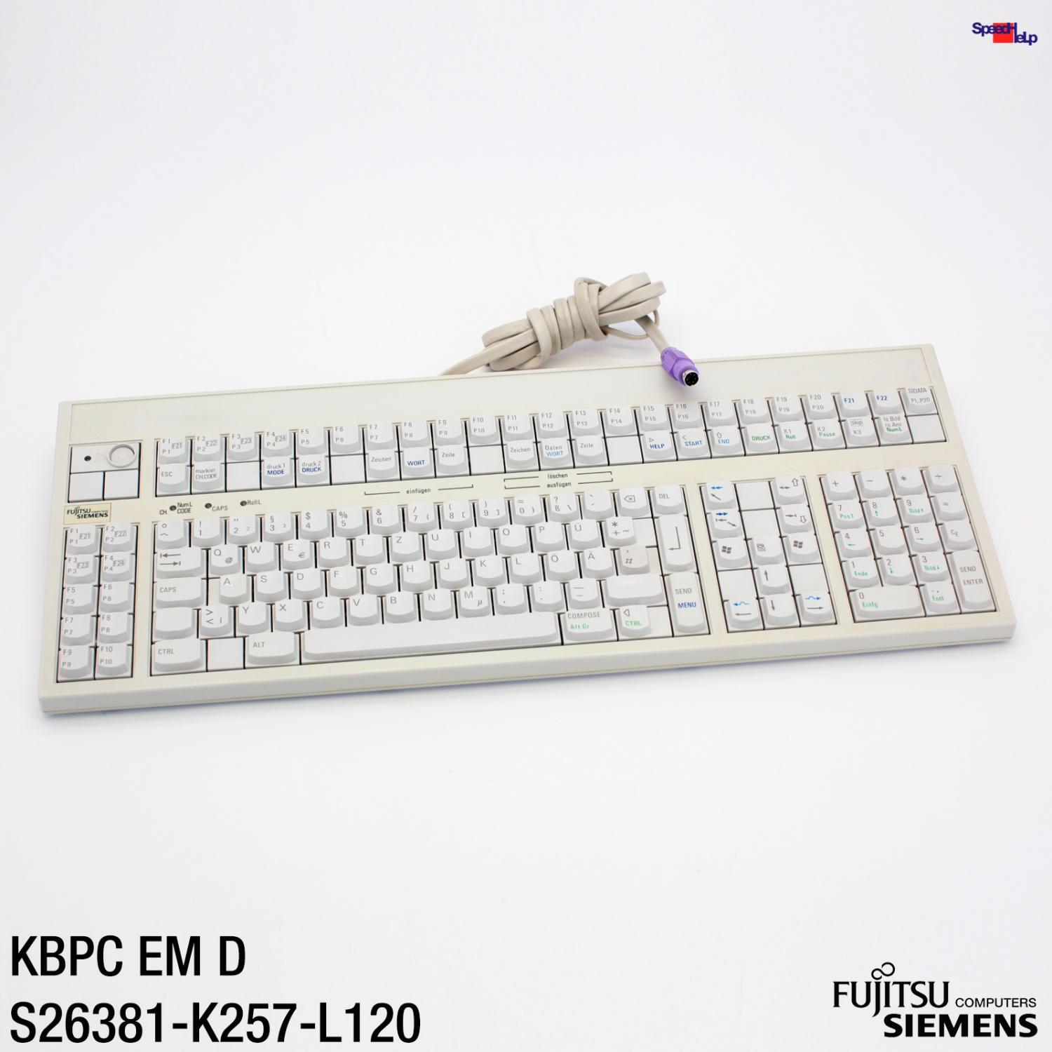 FSC Fujitsu Siemens KBPC EM D S26381-K257-L120 PS/2 Keyboard German OK