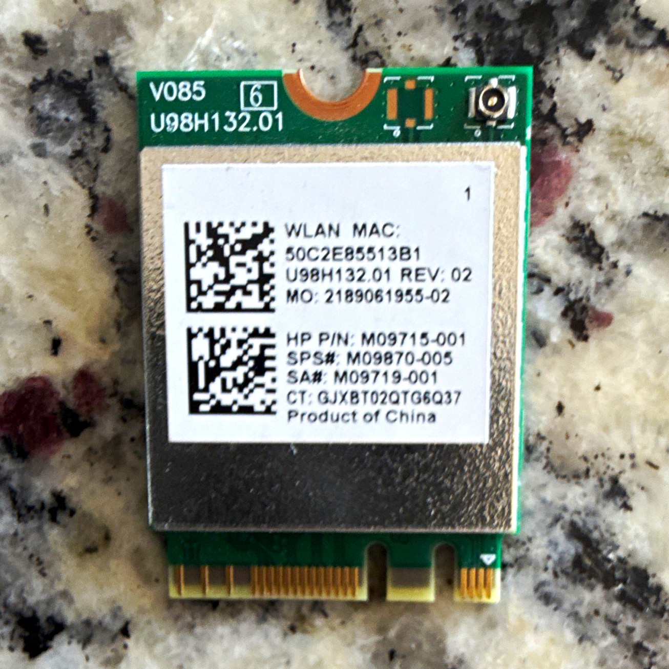 HP U98H132.01 M.2 Wireless WLAN WiFi Card 300 Mbps M09715-001