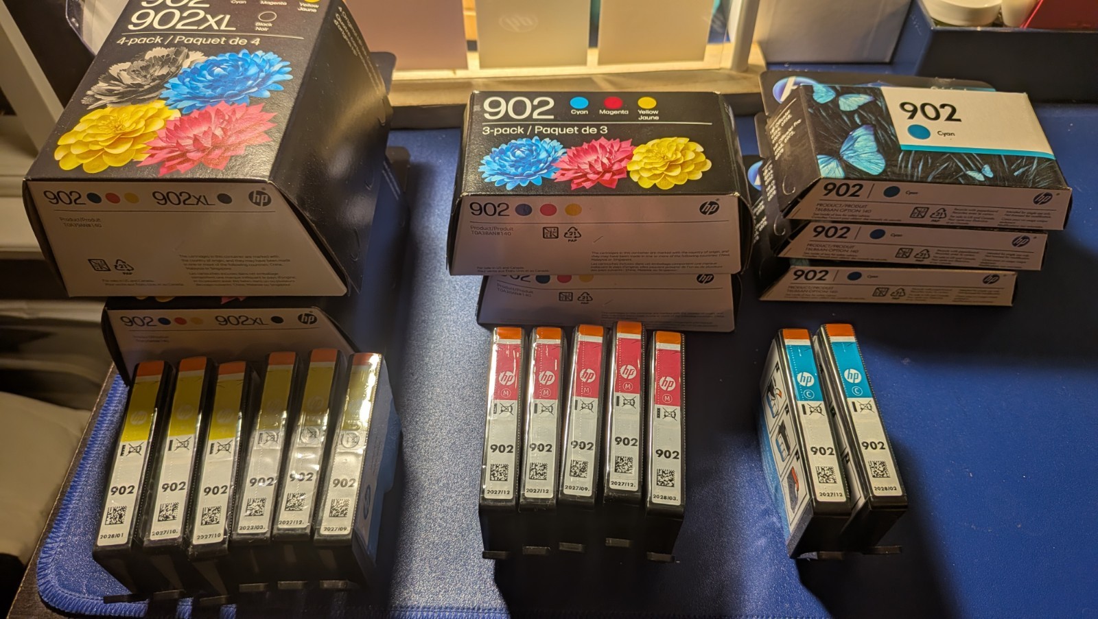 New Genuine HP 902XL 902 Black Color Ink Cartridges Bundle