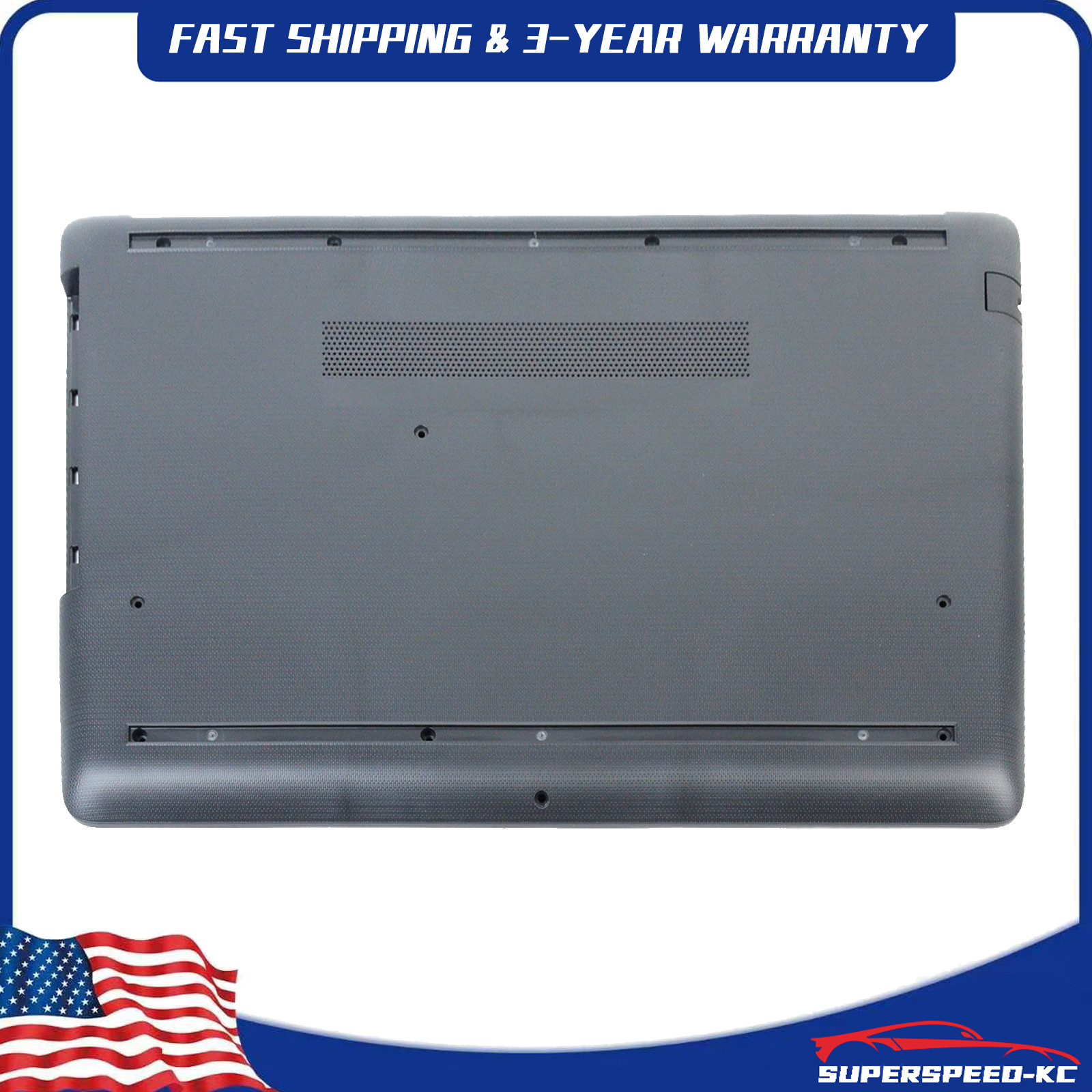 for HP 15-DA 15-DB 15T-DA 15T-DB Gray Bottom Case Base Cover with DVD Opening US