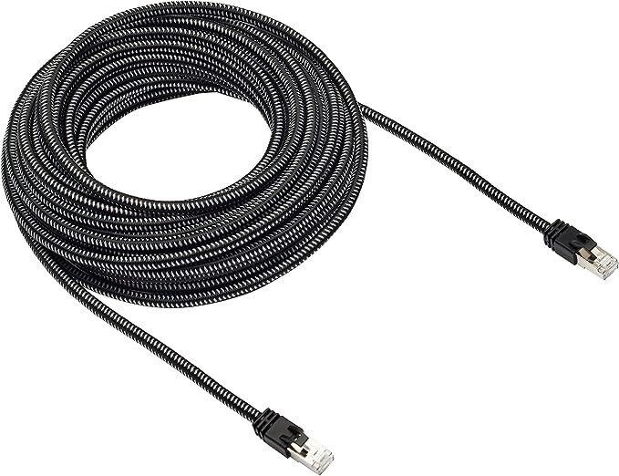 3 PACK 50 Feet Amazon Basics Braided RJ45 Cat-7 Gigabit Ethernet Internet Cable