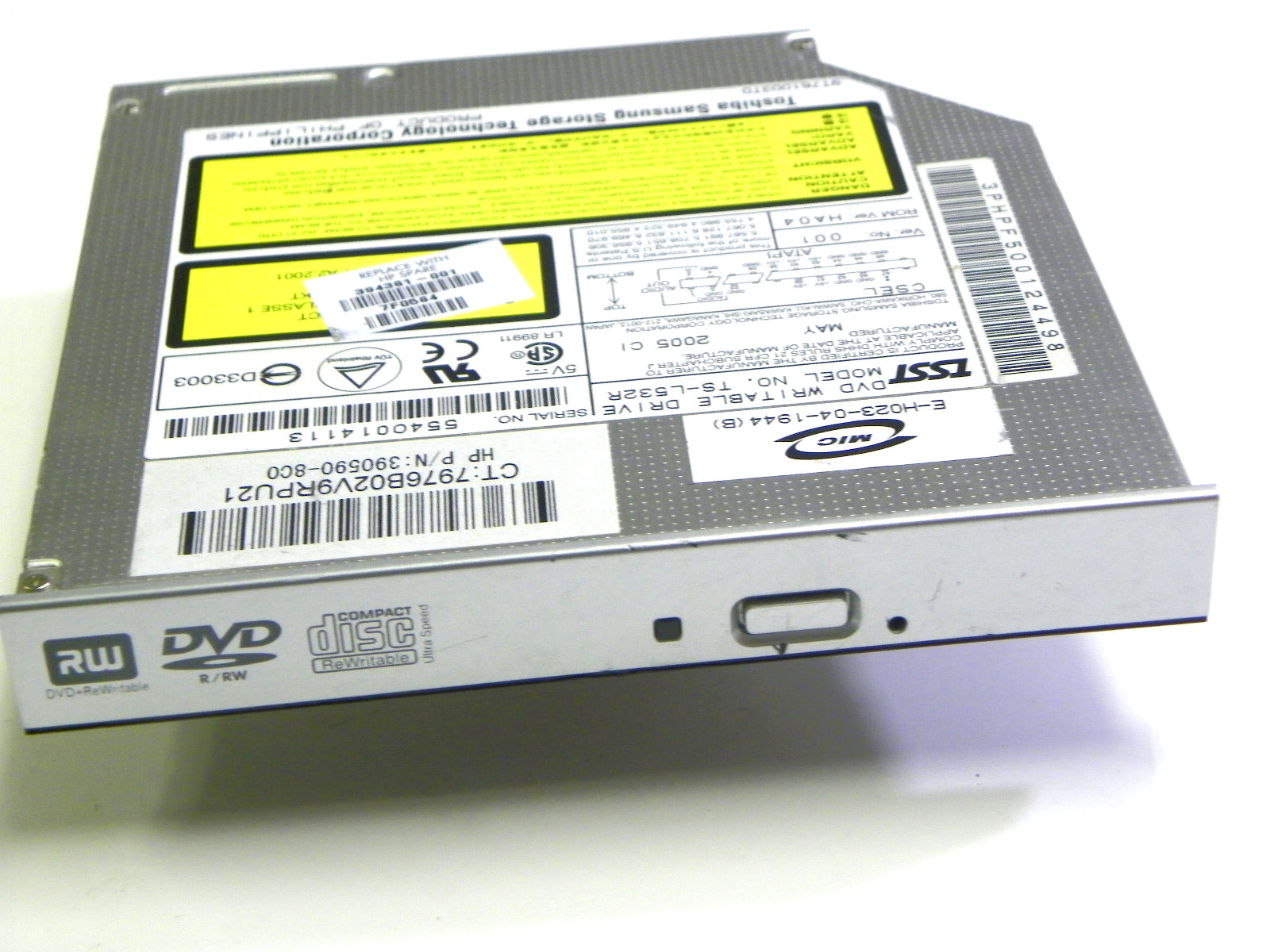 Toshiba TS-L532R Notebook IDE DVD+RW Drive HP 394361-001 Genuine