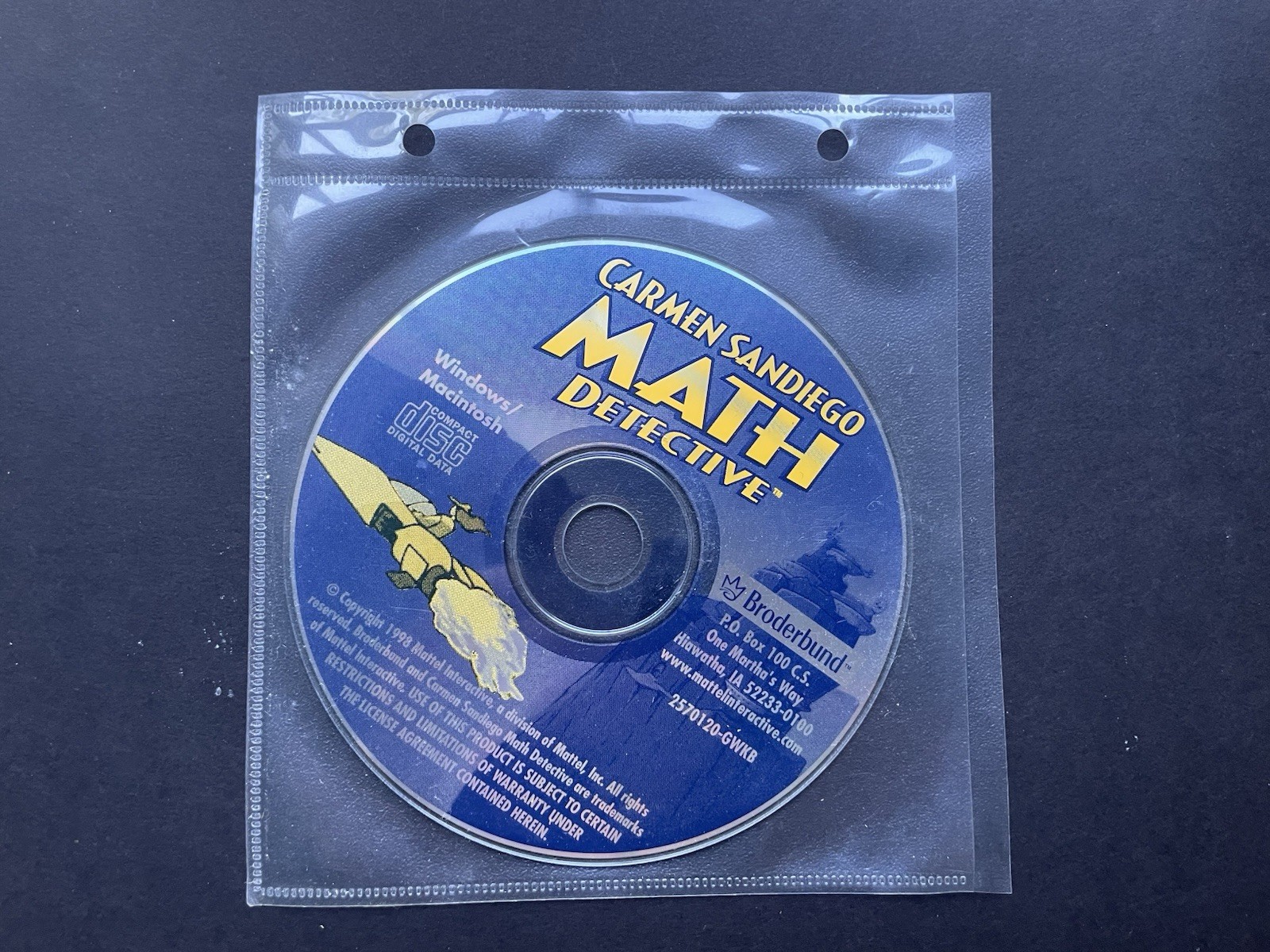 CARMEN SANDIEGO MATH DETECTIVE ~ CD-Disc ~ for Windows  or Macintosh