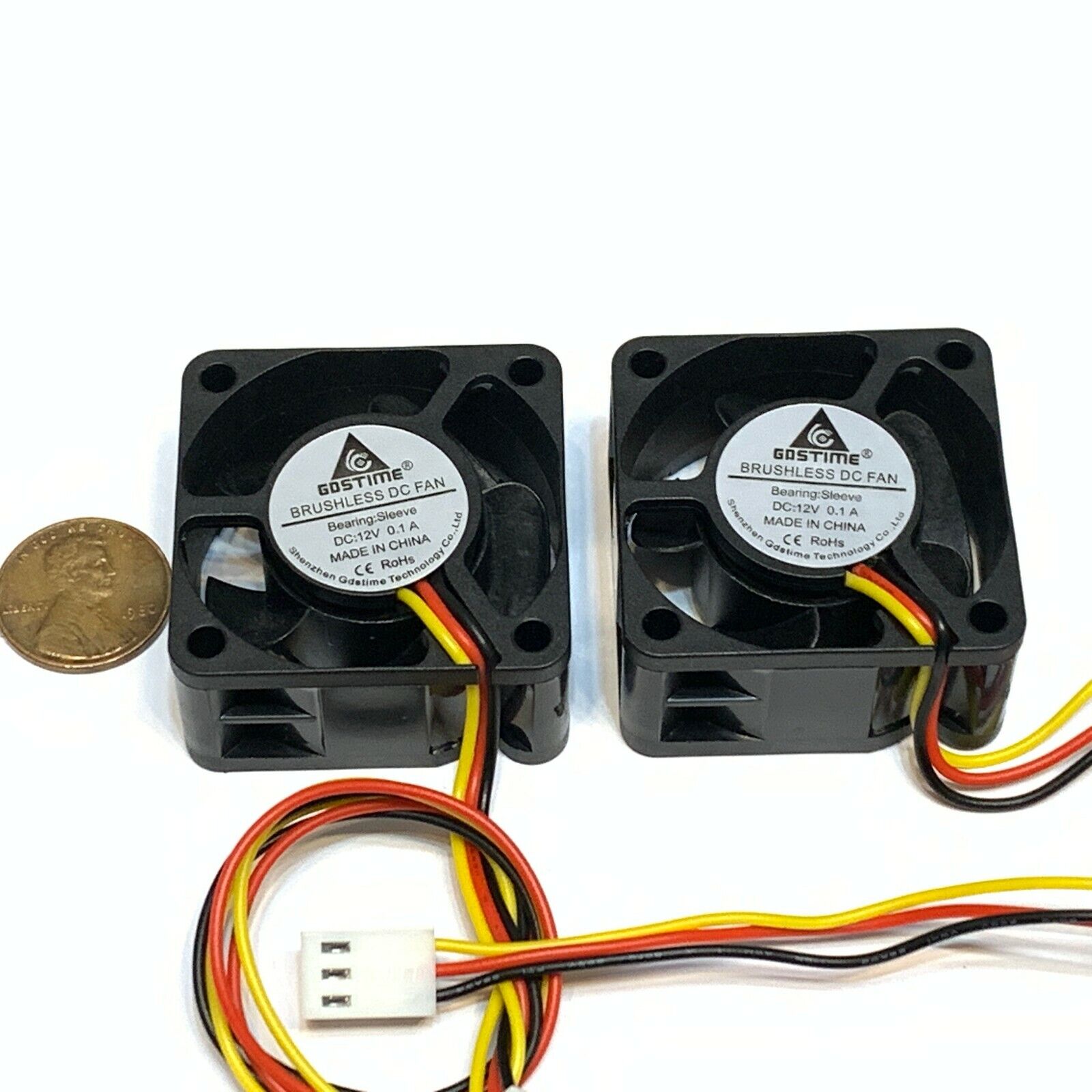 2 Pieces Fan 12v GDStime 40mm x 20mm 3pin 4020 dc mini computer cooling