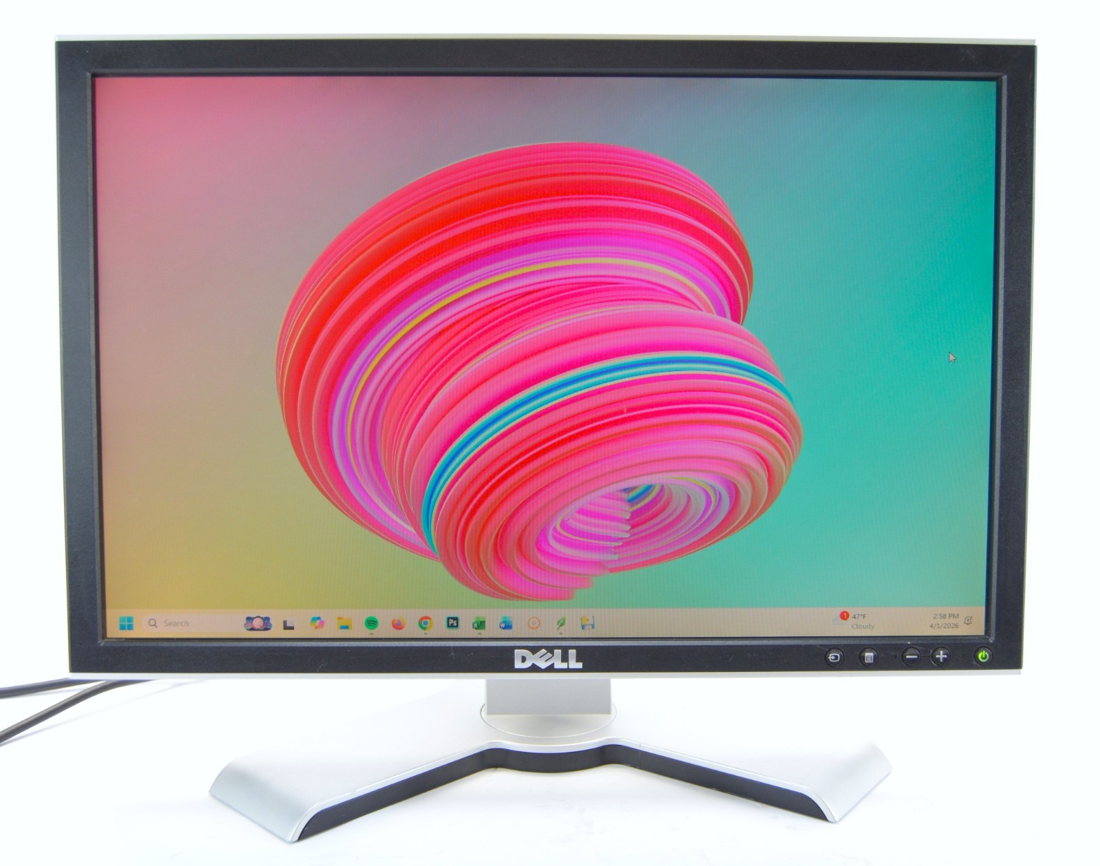 Dell 1908WFPf 19" Widescreen LCD Monitor DVI VGA USB Hub 1440 x 900 With Stand