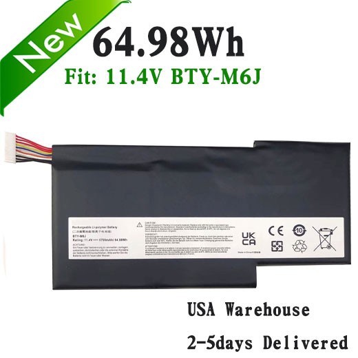 TY-M6J BTY-U6J 5700mAh New battery for MSI GS63 GS63VR GS73VR GS73VR 7RF-284CN