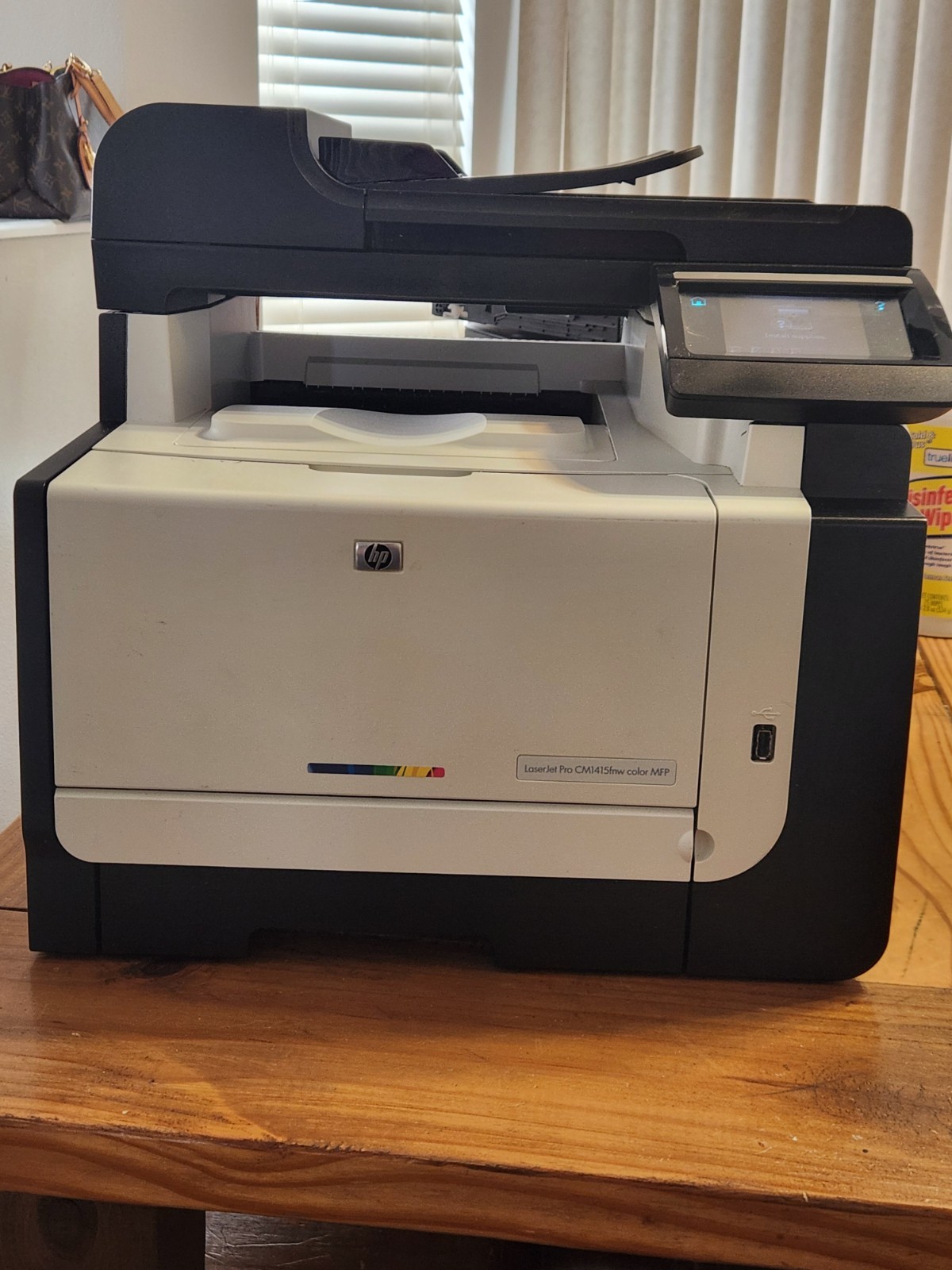 HP LaserJet Pro CM1415FNW All-In-One Laser Printer Brand New INK