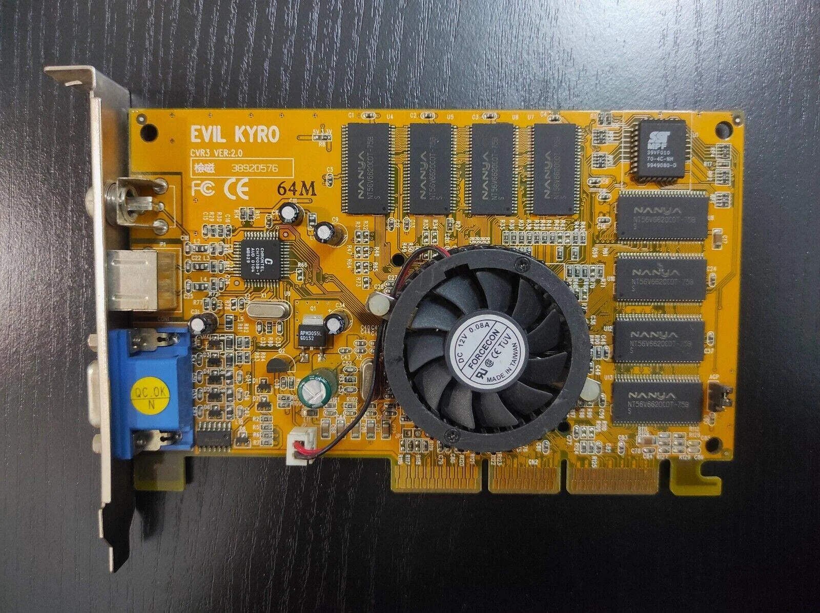 PowerColor EVIL KYRO CVR3 SGS-Thomson STG4000 ST PowerVR AGP 64MB Graphics Card