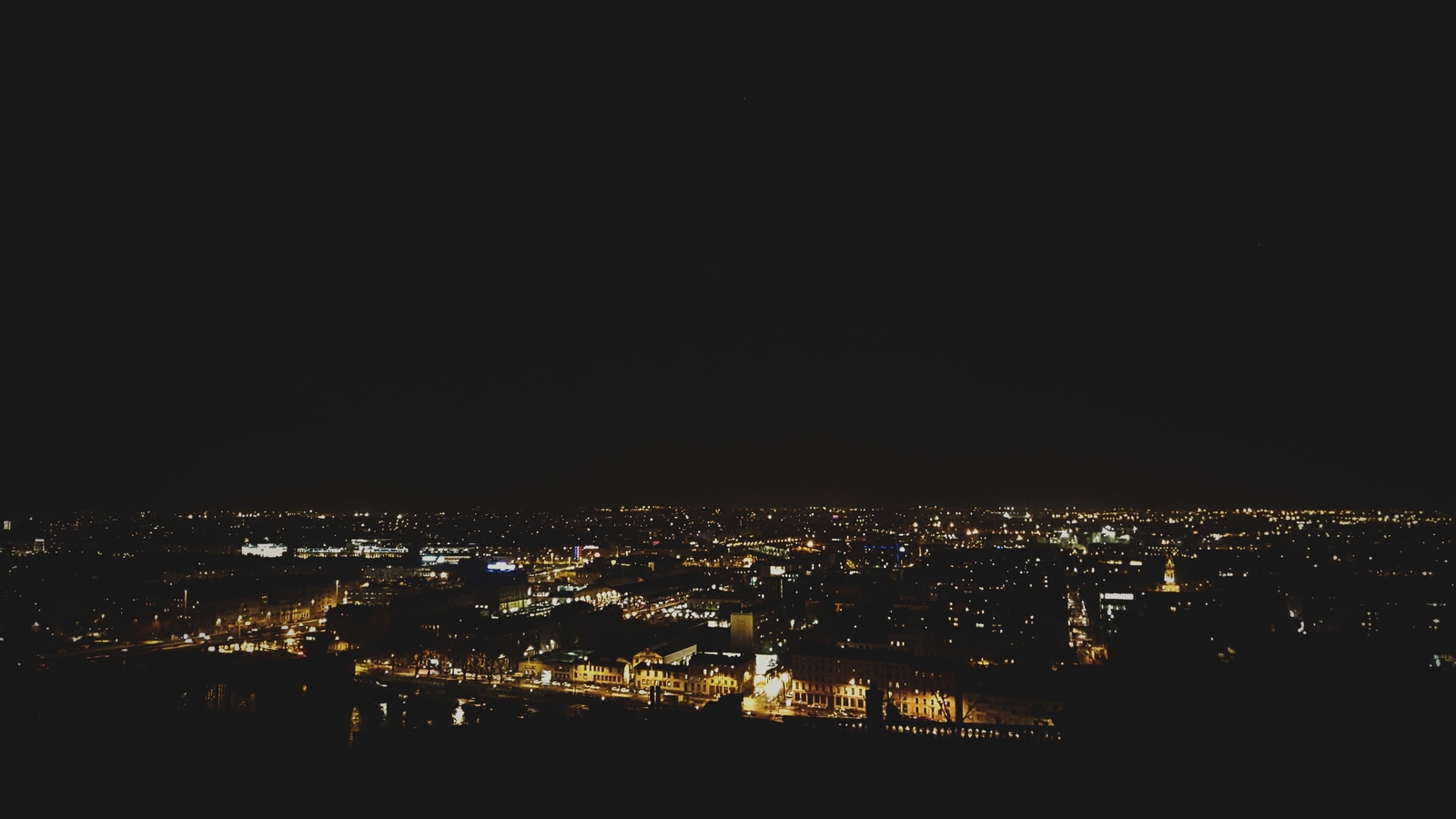 Landscape lyon cityscape city night lights sky france Custom Gaming Mat Desk