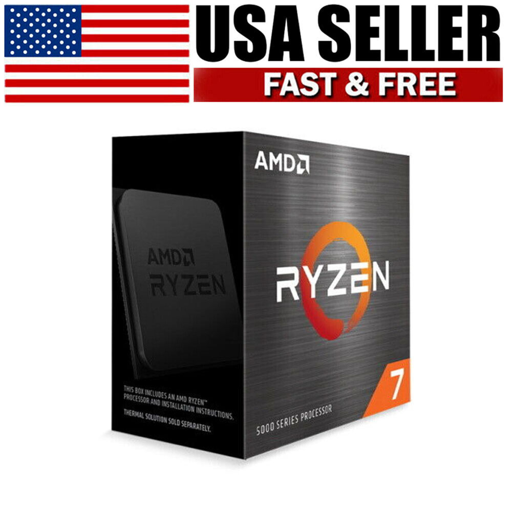 AMD Ryzen 7 5800X Processor (4.7GHz, 8 Cores, Socket AM4) Box - 100-100000063WOF