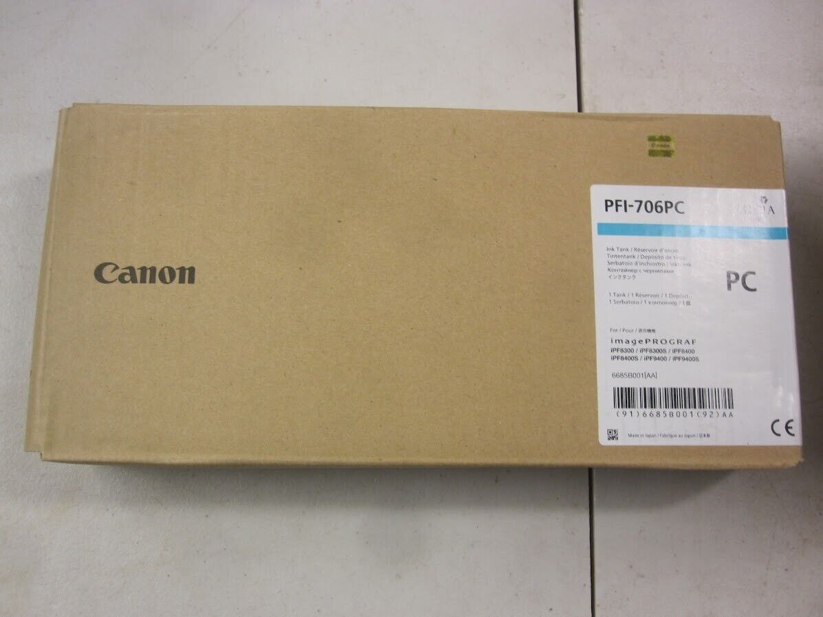 GENUINE Canon PFI-706PC Photo Cyan for imagePROGRAF iPF8300 iPF8400 iPF9400