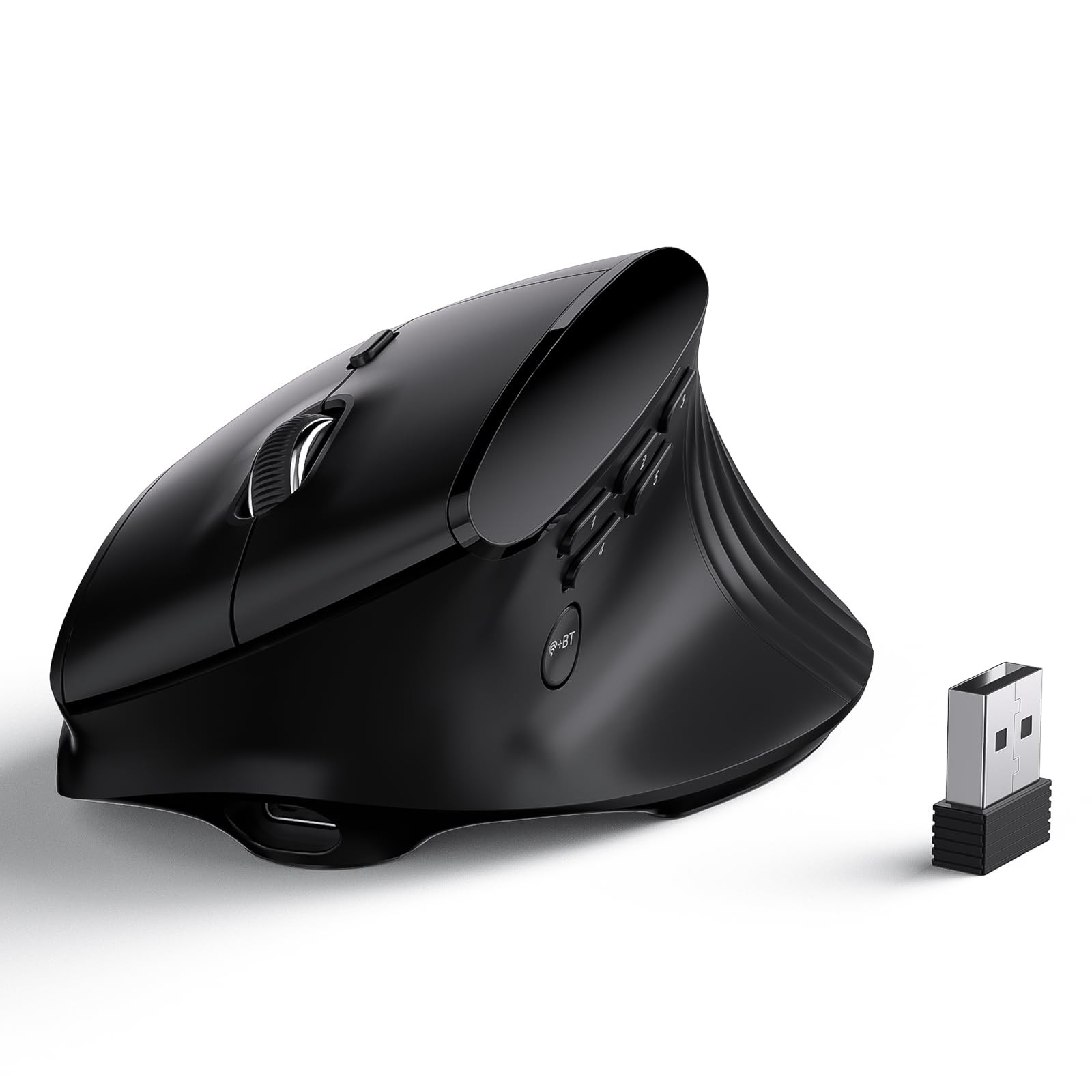 GM051 Wireless Vertical Ergonomic – 8K DPI Optical, 9 Programmable Buttons (5...
