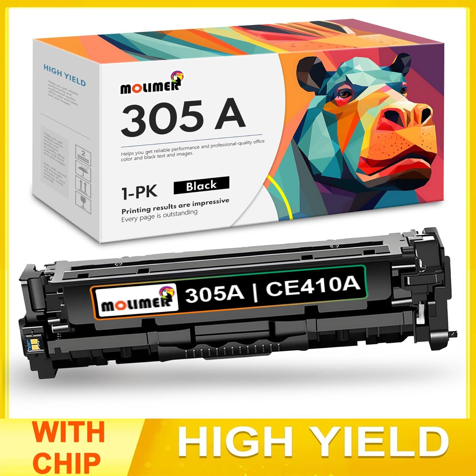 CE410A Toner Cartridge 305A High Yield Replacement for HP 305A Toner M351 M375